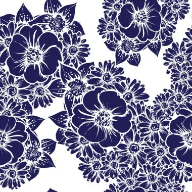 çiçekler ile sorunsuz doku