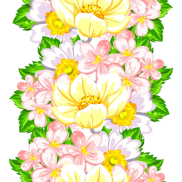 Elegance Seamless background with flower — 图库矢量图片