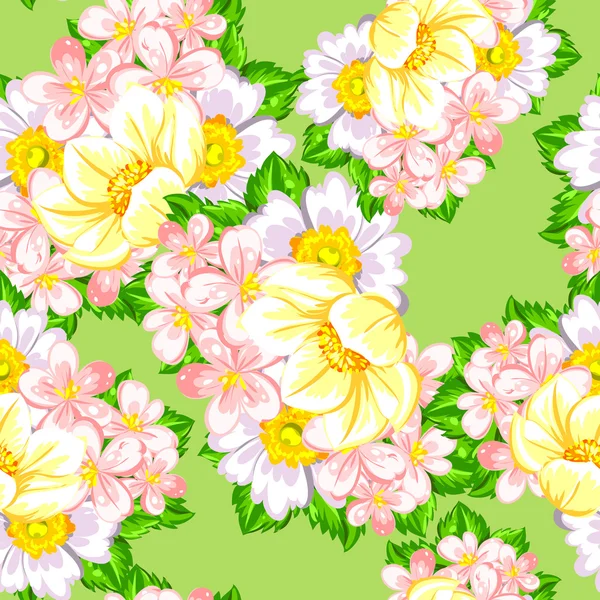 Élégance Fond sans couture avec fleur — Image vectorielle