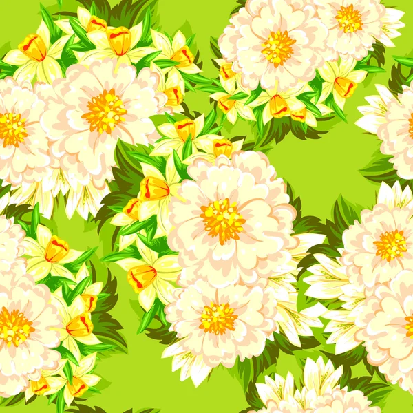 Eleganz nahtloser Hintergrund mit Blume — Stockvektor