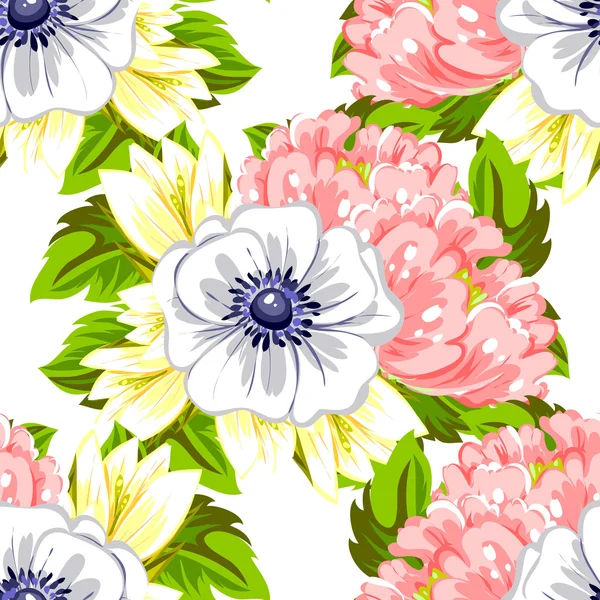 Elegance Seamless background with flower — 스톡 벡터