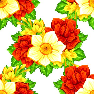 çiçekler ile sorunsuz doku