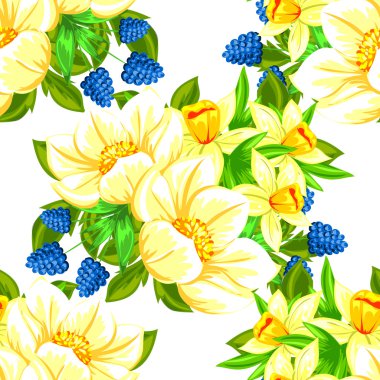 çiçekler ile sorunsuz doku