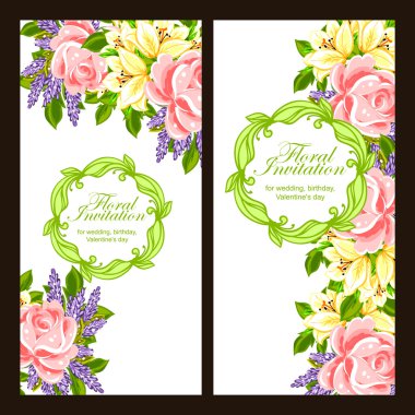 Çiçek vektör tasarım kavramı koleksiyonu