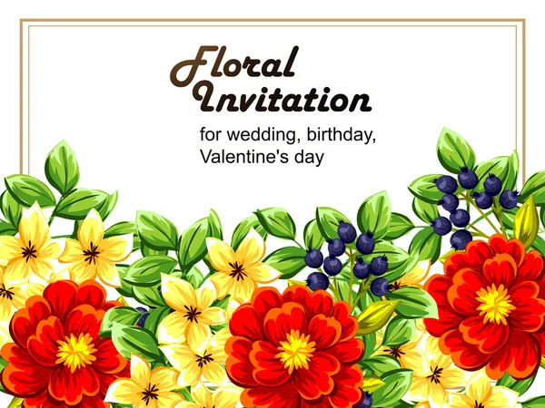 Black and white greeting wedding invitation — Stock Vector