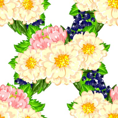 çiçekler ile sorunsuz doku