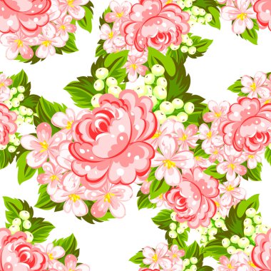 çiçekler ile sorunsuz doku