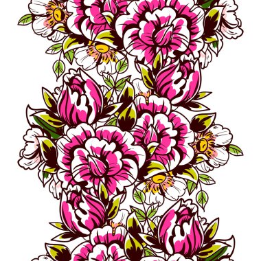 çiçekler ile sorunsuz doku