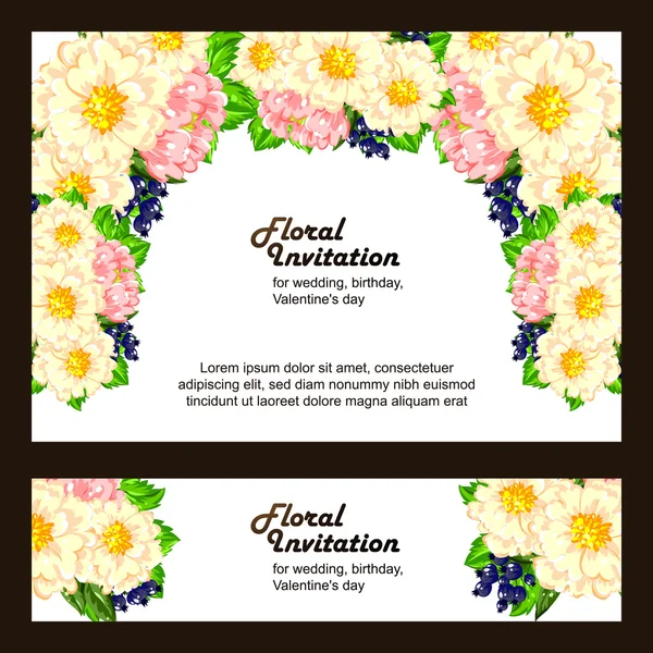Cartão de convite de casamento colorido —  Vetores de Stock