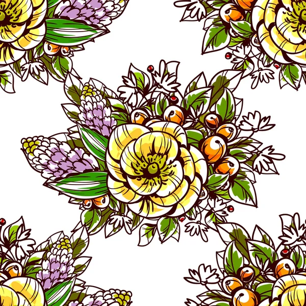 Floral seamless pattern. — Stock Vector