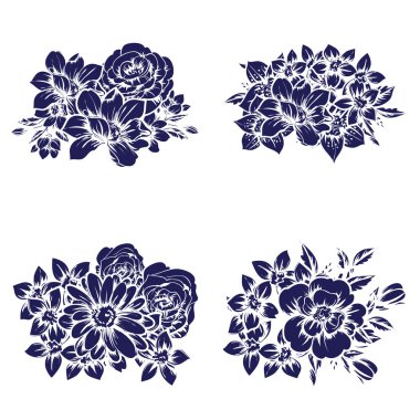 Çiçek buketleri seti