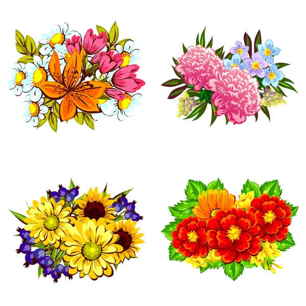 Çiçek buketleri seti