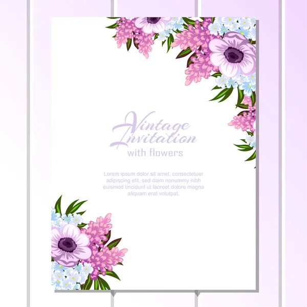 Violet flower design concept — Stock Vector