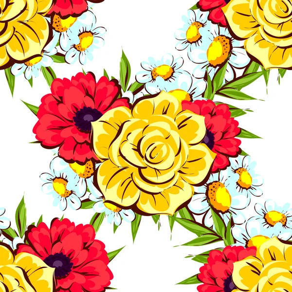 Blume Muster Hintergrund — Stockvektor