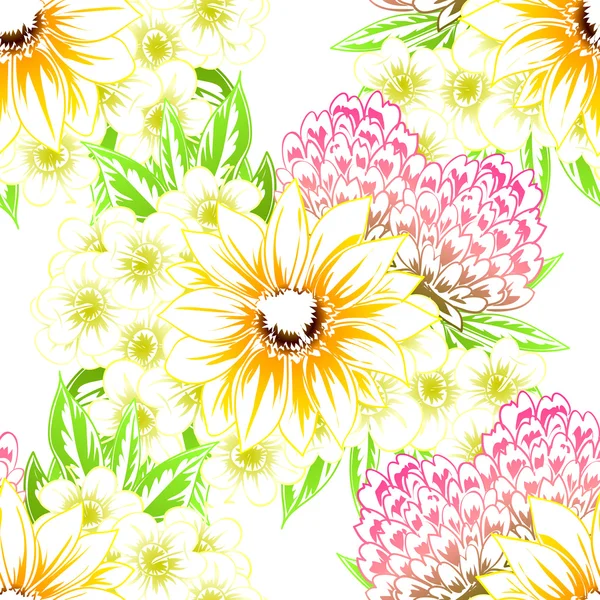 Fond motif fleur — Image vectorielle