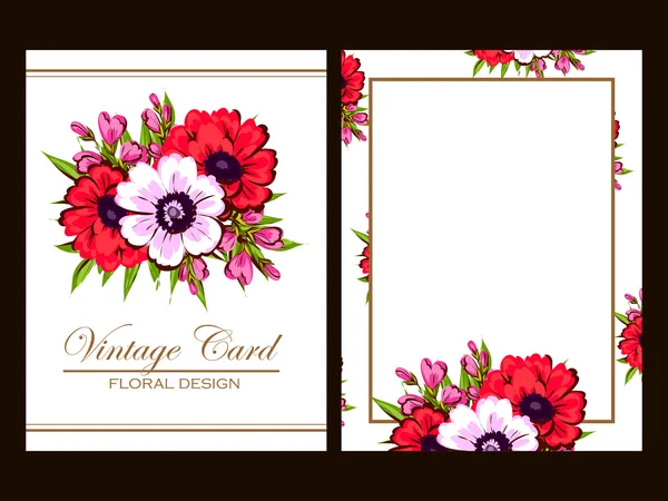 Rote und violette Blumen-Design-Konzept — Stockvektor