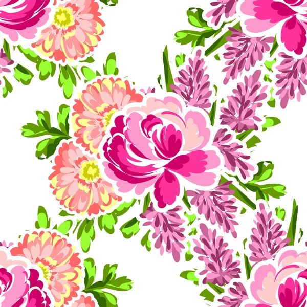 Kleur met bloemen bruiloft kaart — Stockvector