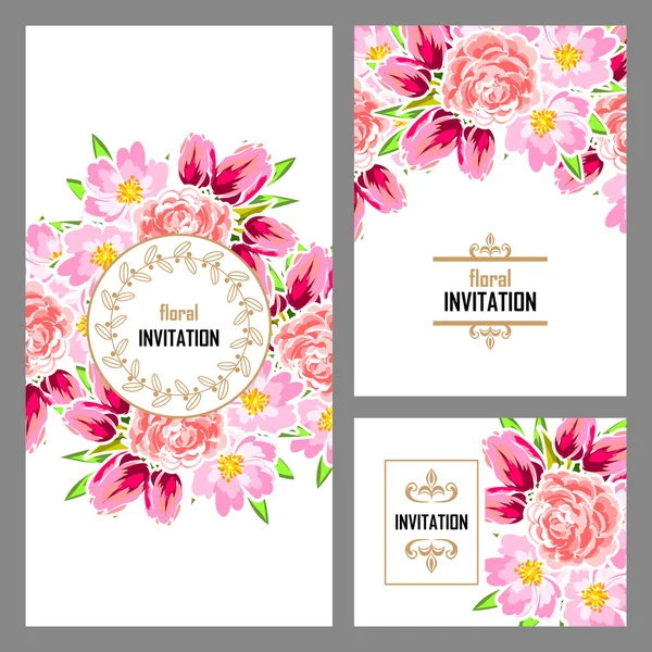 Carte d'invitation de mariage de voeux colorés — Image vectorielle