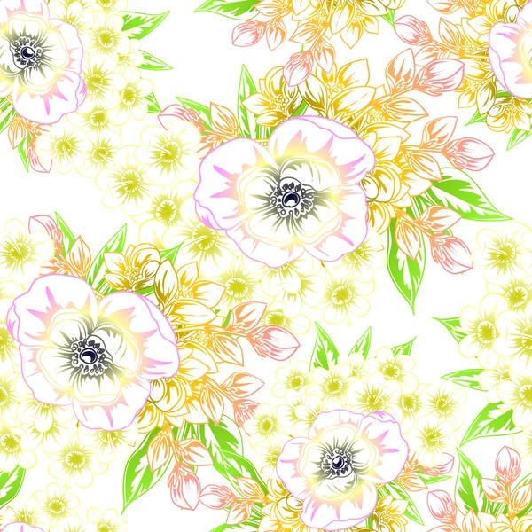 Fond motif fleur — Image vectorielle