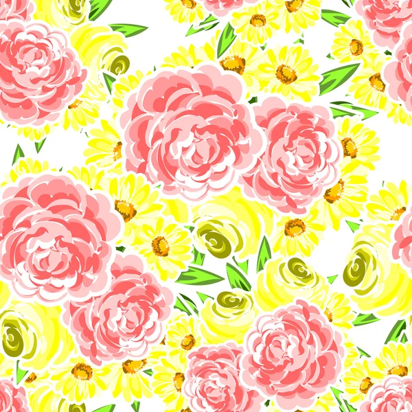 Blume Muster Hintergrund — Stockvektor