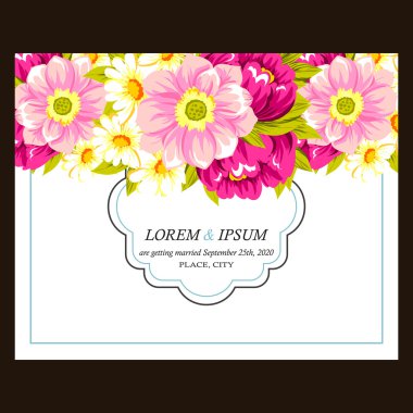 çiçekli narin davet