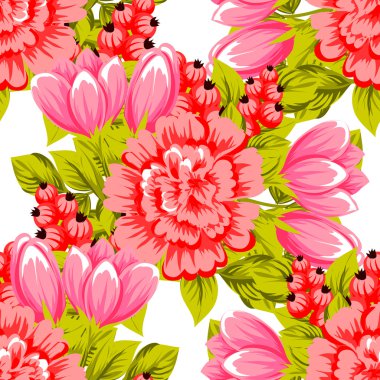 Renk çiçek seamless modeli