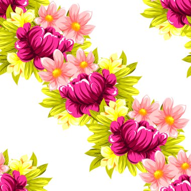 Renk çiçek seamless modeli