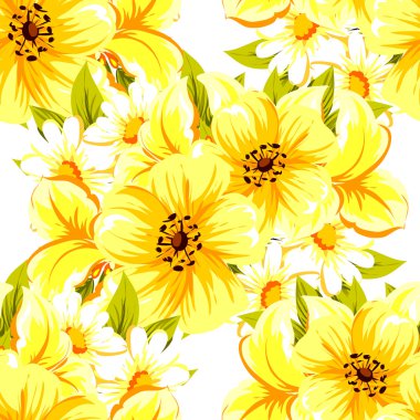 Renk çiçek seamless modeli