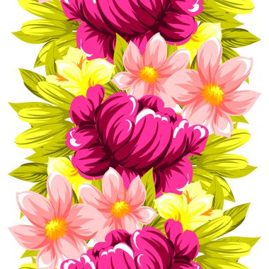 Renk çiçek seamless modeli