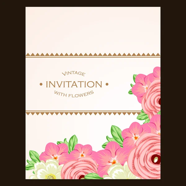 Carte d'invitation de mariage de voeux colorés — Image vectorielle