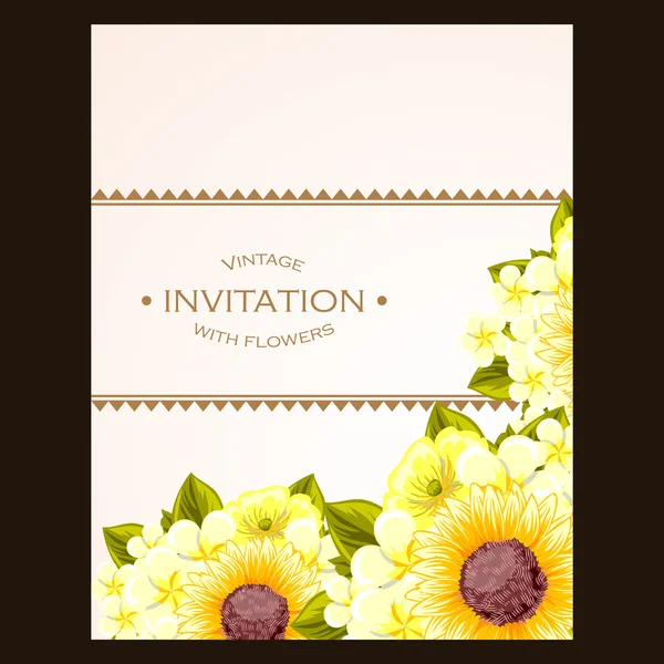Kleur bruiloft uitnodiging wenskaart — Stockvector