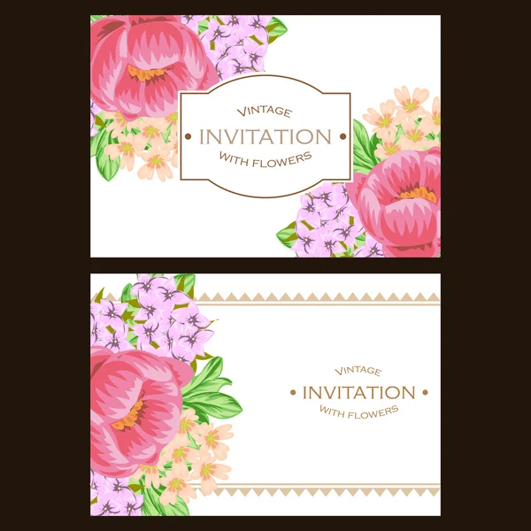 Carte d'invitation de mariage de salutation couleur — Image vectorielle