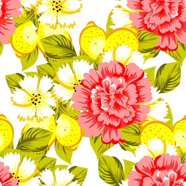 Color floral seamless pattern — Stock Vector