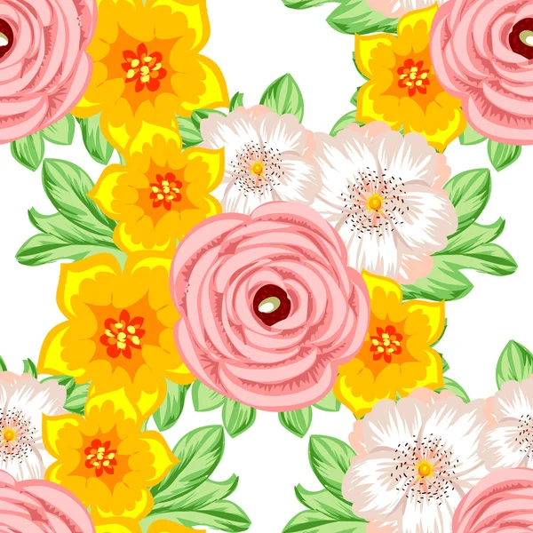 Blume Muster Hintergrund — Stockvektor