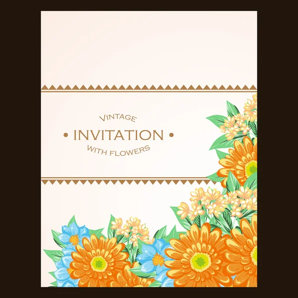 Carte d'invitation de mariage de voeux colorés — Image vectorielle