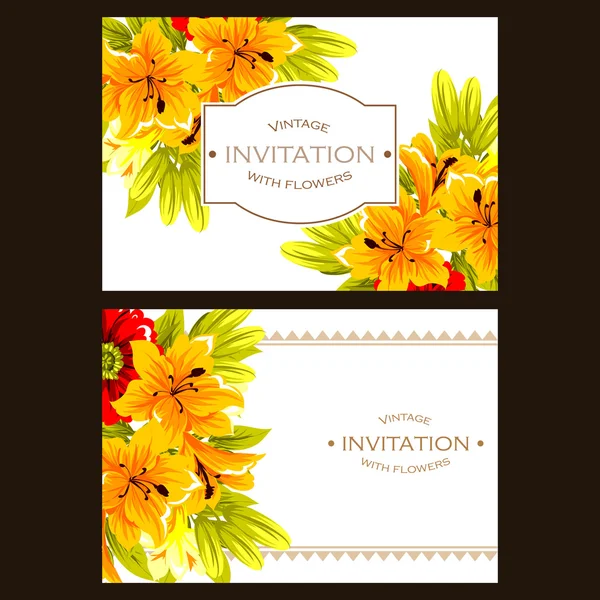 Carte d'invitation de mariage de salutation couleur — Image vectorielle