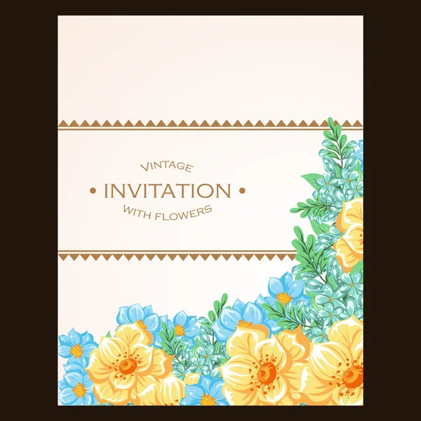 Renk tebrik düğün davetiye kartı — Stok Vektör