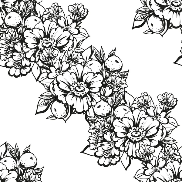 Fond motif fleur — Image vectorielle