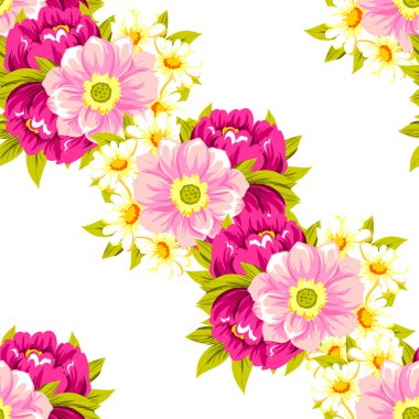 Renk çiçek seamless modeli