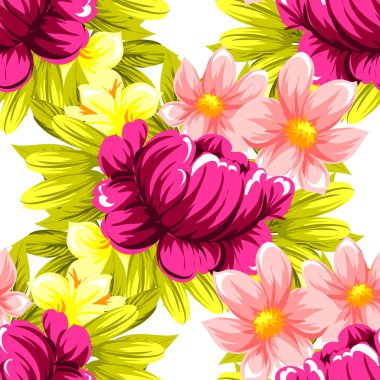 Renk çiçek seamless modeli