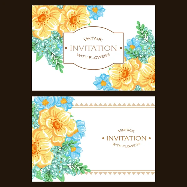 Farbe Gruß Hochzeitseinladungskarte — Stockvektor