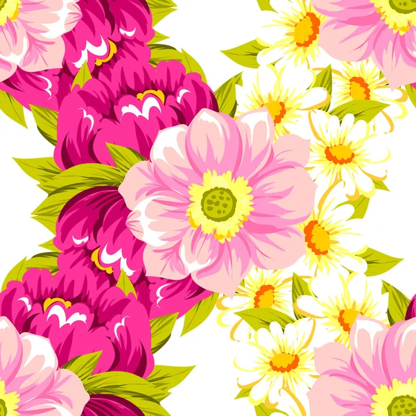 Patrón sin costura floral de color — Vector de stock