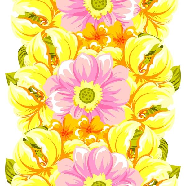 Farbe florales nahtloses Muster — Stockvektor