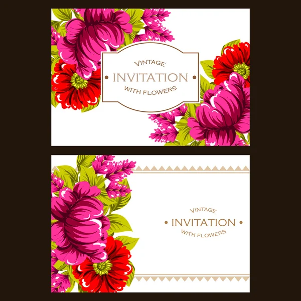 Carte d'invitation de mariage de voeux colorés — Image vectorielle