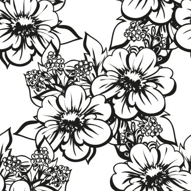 Doğrusal siyah beyaz seamless modeli 