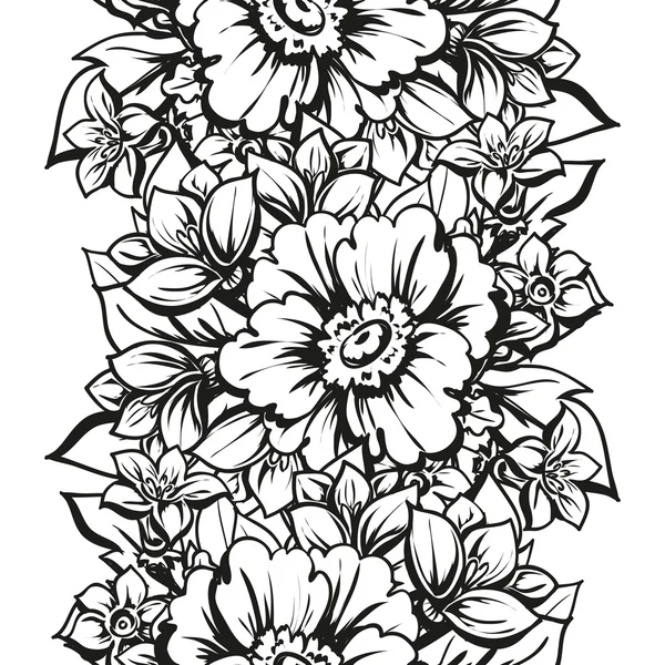 Doğrusal siyah beyaz seamless modeli 