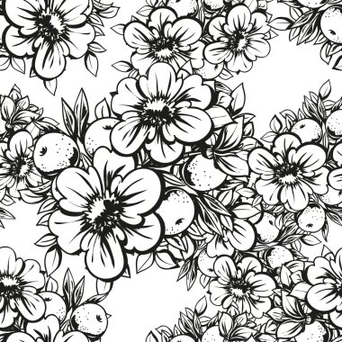 Doğrusal siyah beyaz seamless modeli 