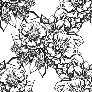 Doğrusal siyah beyaz seamless modeli 