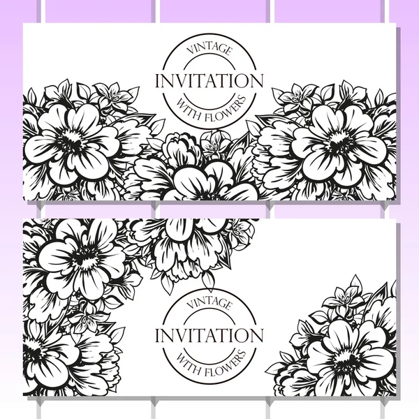 Carte d'invitation de mariage de salutation couleur — Image vectorielle