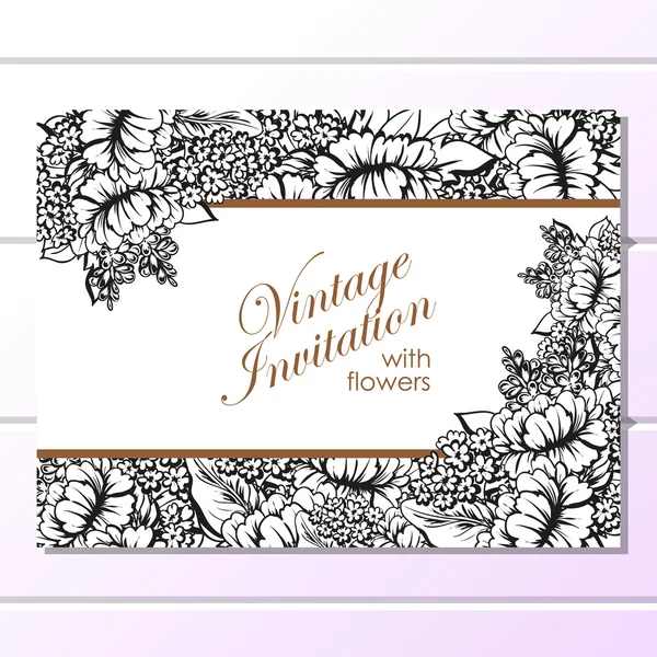 Color greeting wedding invitation card — Stock Vector